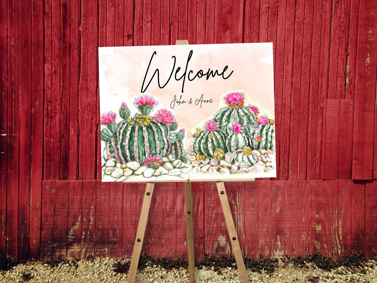 Rustic Cactus Wedding Signs, Desert Wedding Sign Bundle, Customizable and Printable Wedding Sign Bundle