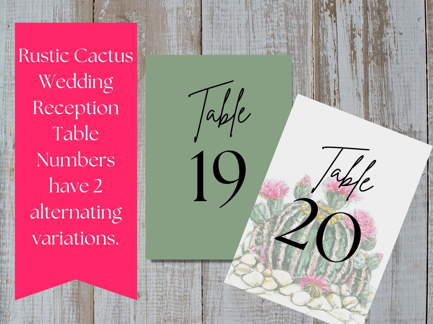 Rustic Cactus Wedding Paper Bundle - Invitations, Signs, Table Numbers, Seating Chart, Itinerary, Save the Dates, RSVP, and Thank You Cards