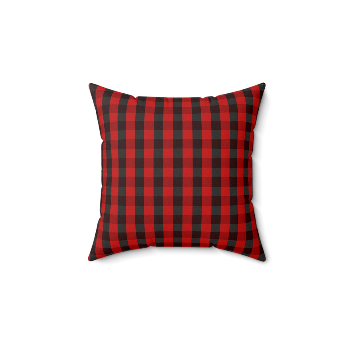 Christmas Plaid Pillow with Vintage Santa | Red and Black Plaid | Multiple Sizes