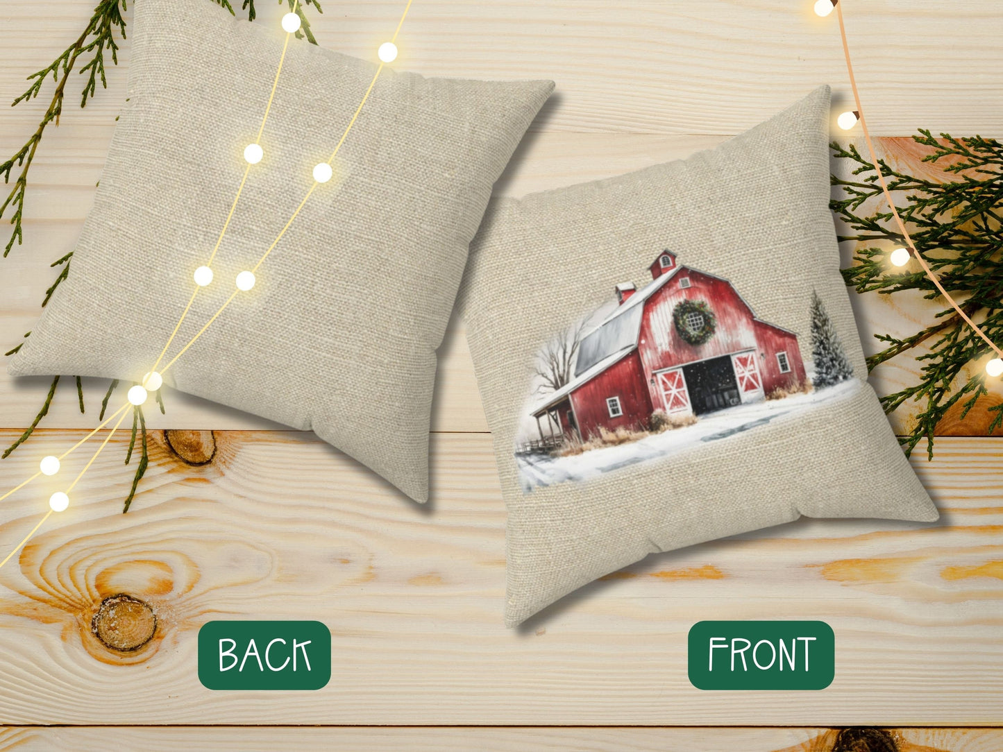 Red Barn Home Decor, Christmas Pillow, Rustic Pillow Cover, Barn Home Decor, Barn Pictures