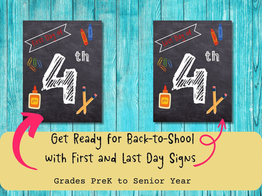 First Day of School Photo Sign, Back to School Sign Download, First Day of School Sign, Last Day of School Sign