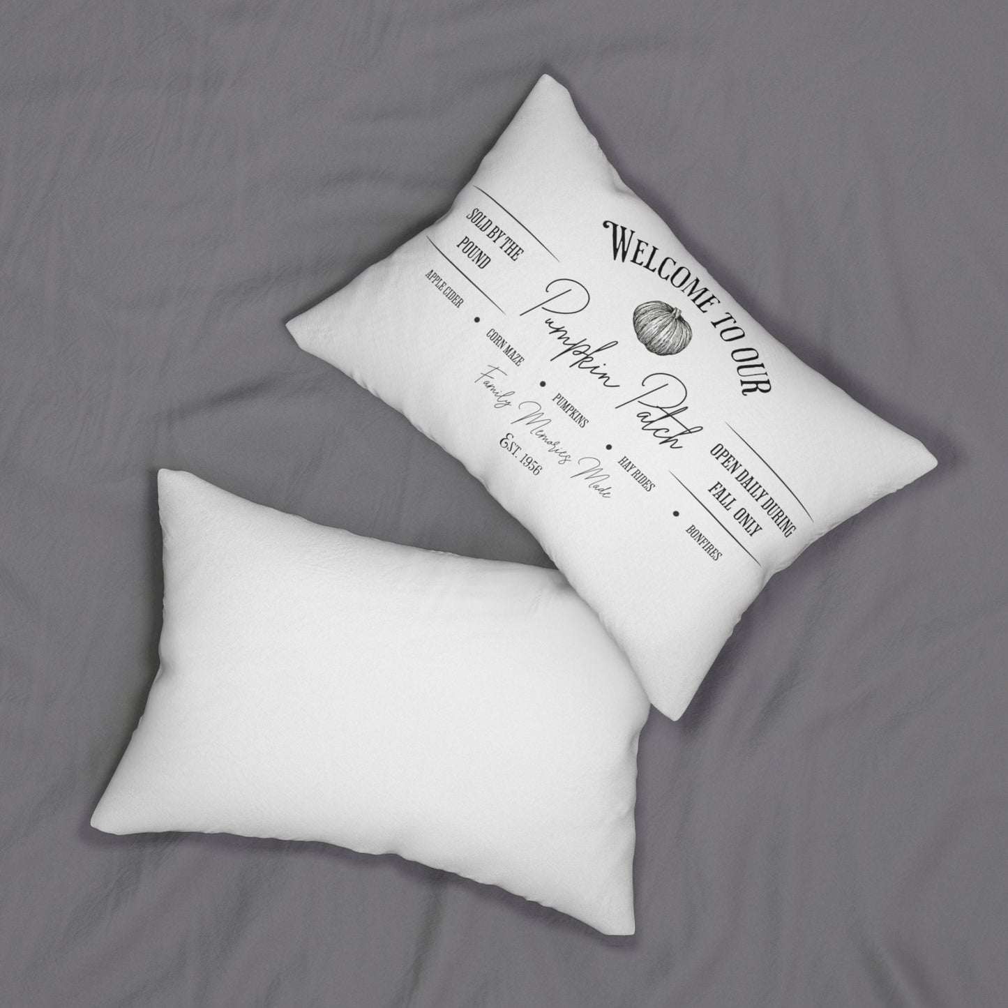 Welcome to Our Pumpkin Patch Lumbar Pillow with Insert, Fall Pillow Cover with Insert, Pumpkin Pillow, Fall Lumbar Pillow